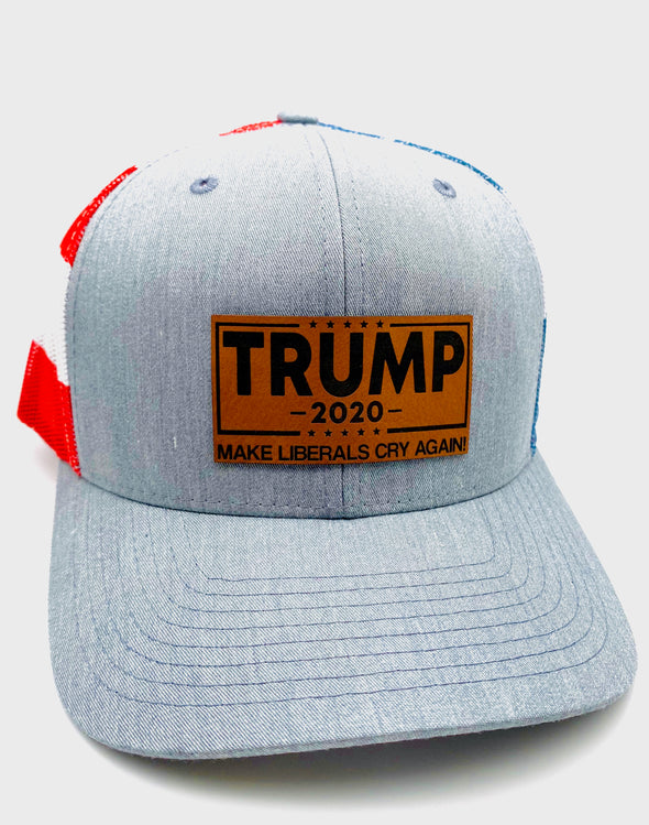 Trump: Make Liberals Cry Again Leather Patch Hat