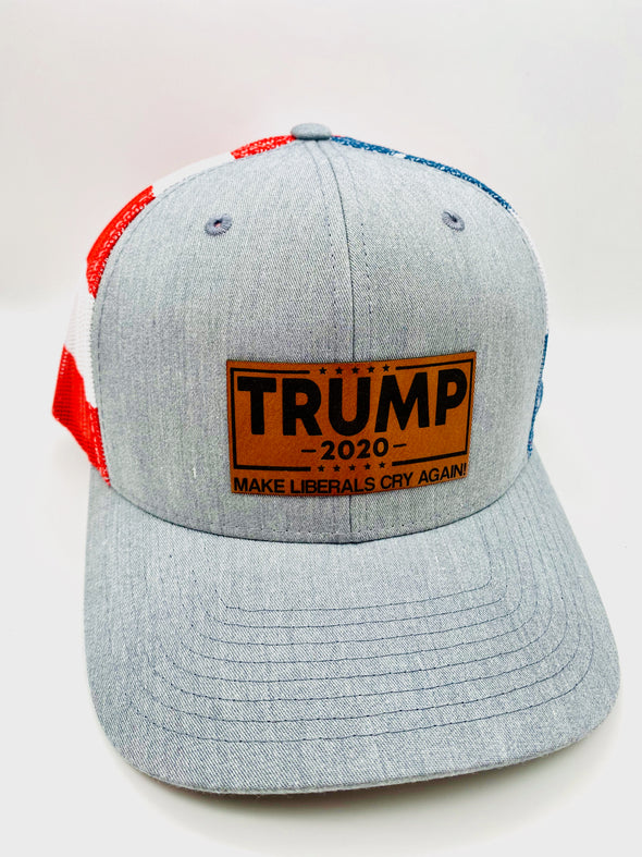 Trump: Make Liberals Cry Again Leather Patch Hat